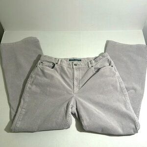 Ralph Lauren Jeans Co.‎ Womens 12 Regular Straight Leg Casual Corduroy Gray